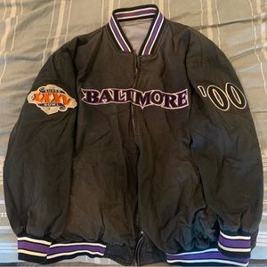 Rare Vintage Baltimore Ravens Superbowl XXXV Reversible Jacket